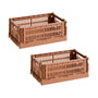 Hay - Colour Crate Korb S, 26,5 x 17 cm, terracotta, recycled (2er Set)