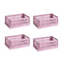 Hay - Colour Crate Korb S, 26,5 x 17 cm, dusty rose, recycled (4er Set)