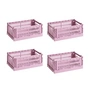 HAY - Colour Crate Korb S, 26,5 x 17 cm, dusty rose, recycled (4er Set)