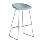 HAY - About A Stool AAS 38 Barhocker H 85, Edelstahl / dusty blue 2.0 (Filzgleiter)