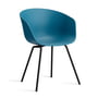 Hay - About A Chair AAC 26, schwarz / azure blue 2.0 (Filzgleiter)