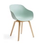 Hay - About A Chair AAC 222, Eiche lackiert / dusty mint 2.0 (Filzgleiter)