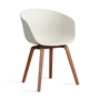HAY - About A Chair AAC 22, Walnuss lackiert / melange cream 2.0 (Kunststoffgleiter)
