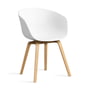 Hay - About A Chair AAC 22, Eiche lackiert / white 2.0 (Filzgleiter)