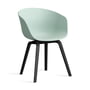 Hay - About A Chair AAC 22, Eiche schwarz lackiert / dusty mint 2.0 (Filzgleiter)