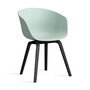 HAY - About A Chair AAC 22, Eiche schwarz lackiert / dusty mint 2.0 (Filzgleiter)