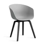 HAY - About A Chair AAC 22, Eiche schwarz lackiert / concrete grey 2.0 (Kunststoffgleiter)