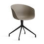 HAY - About A Chair AAC 20, schwarz / khaki 2.0 (Filzgleiter)