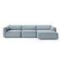 &Tradition - Develius Mellow Eck-Sofa, Konfiguration F, blau (Cifrado 0741)