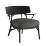 Kartell - A.I. Lounge Chair, schwarz / anthrazit (Stoff Panamino)