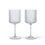 Ferm Living - Ripple Weißweinglas, klar (2er-Set)