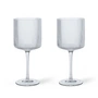 Ferm Living - Ripple Rotweinglas, klar (2er-Set)