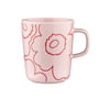 Marimekko - Oiva Piirto Unikko Becher mit Henkel, 250 ml, pink / rot