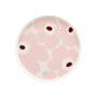 Marimekko - Oiva Unikko Teller Ø 20 cm, weiß / light pink / chestnut 