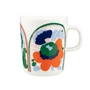 Marimekko - Oiva Karuselli Becher mit Henkel, 250 ml, weiß / hellblau / orange
