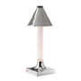 Kartell - Goodnight LED Akkuleuchte, H 31,5 cm, Diffusor Ø 11,8 cm, Chrom poliert