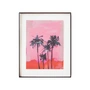 HKliving - Acrylrahmen mit Bild Palms, 40 x 50 cm, braun