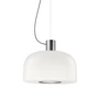 Flos - Bellhop S2 Glass Pendelleuchte, bright aluminium