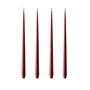 ester & erik - Spitzkerze, 24 cm, No. 44/2, deep wine / matt (4er-Set)