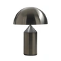 Oluce - Atollo Tischleuchte 239, Nickel schwarz satiniert / Innenseite weiß RAL 9003