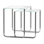 Thonet - B 9 Satztisch-Set, a + b, Chrom / Glas opalweiß in Diamantschliff