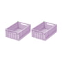 LIEWOOD - Weston Aufbewahrungsbox, 25 x 18 x 9,5 cm, light lavender (2er-Set)