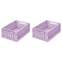 LIEWOOD - Weston Aufbewahrungsbox, 36 x 25 x 13,5 cm, light lavender (2er-Set)