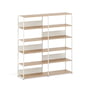 TipToe - Unit Regalsystem, H 180 x 164 cm, Eiche / cream white