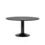 Muuto - Midst Esstisch, Ø 140 cm, Linoleum schwarz / schwarz