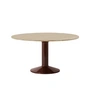 Muuto - Midst Esstisch, Ø 140 cm, Eiche geölt / dunkelrot