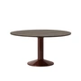 Muuto - Midst Esstisch, Ø 140 cm, Eiche dunkel geölt / dunkelrot