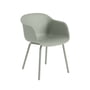 Muuto - Fiber Outdoor Armlehnstuhl, dusty green