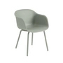 Muuto - Fiber Outdoor Armlehnstuhl, dusty green