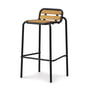 Normann Copenhagen - Vig Outdoor Barstuhl, H 75 cm, Robinie natur / schwarz