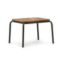 Normann Copenhagen - Vig Outdoor Beistelltisch, 55 x 45 cm, Robinie natur / dunkelgrün