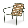 Normann Copenhagen - Vig Outdoor Lounge Chair, Robinie natur / dunkelgrün