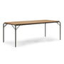 Normann Copenhagen - Vig Outdoor Tisch, 90 x 200 cm, Robinie natur / dunkelgrün