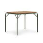 Normann Copenhagen - Vig Outdoor Tisch, 90 x 80 cm, Robinie natur / dunkelgrün