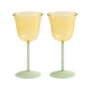 &klevering - Dot Weinglas 180 ml, gelb (2er-Set)