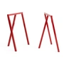 HAY - Loop Stand Frame Tischböcke, H 72 cm, maroon red (2 Stück)