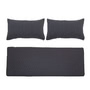Bloomingville - Pavone & Mundo Kissen, 154 x 57 cm, schwarz (3er Set)