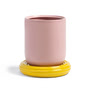 &klevering - Churros Blumentopf, Ø 19,5 x 21 cm, blush / gelb