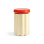 &klevering - Charlo Vorratsdose, Ø 14,5 x 20 cm, off-white / rot