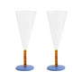 &klevering - Flute Champagnerglas pearl amber, 0,18 L, mehrfarbig (2er-Set)