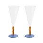 &klevering - Flute Champagnerglas pearl amber, 0,18 L, mehrfarbig (2er-Set)
