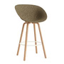Normann Copenhagen - Mat Barstuhl mit Armlehnen 75 cm, seaweed / cream