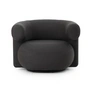 Normann Copenhagen - Burra Outdoor Lounge Chair mit Rückdrehfunktion, chestnut (Natté 10102)