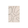 Ferm Living - Gesso Juteteppich, 140 x 200 cm, off-white / dark fig