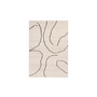 Ferm Living - Gesso Juteteppich, 140 x 200 cm, off-white / dark fig