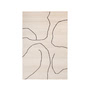 Ferm Living - Gesso Juteteppich, 170 x 240 cm, off-white / dark fig